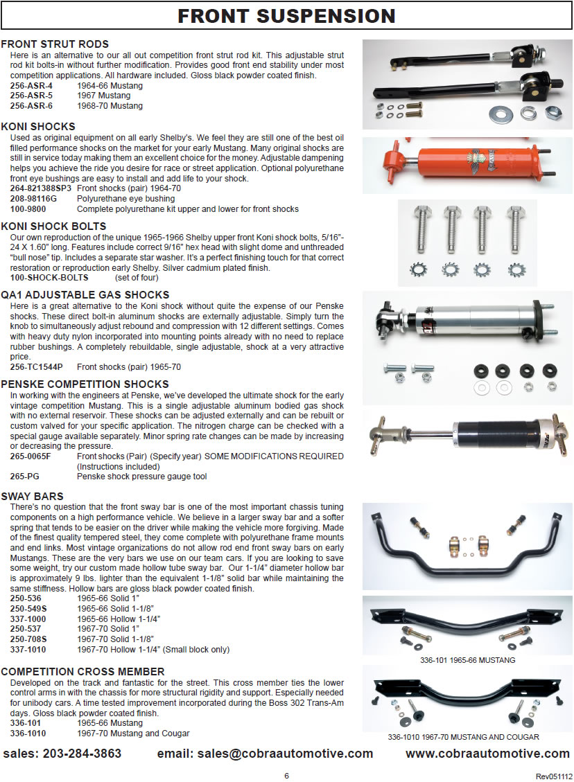 Front Suspension - catalog page 6